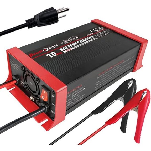 10-Amp 12V/24V Car Battery Charger for Deep Cycle Batteries