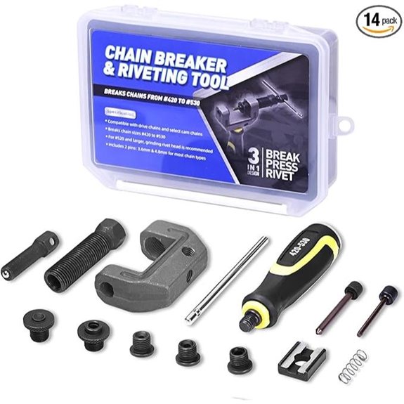 Motorcycle Chain Breaker Tool Kit (14-Piece)