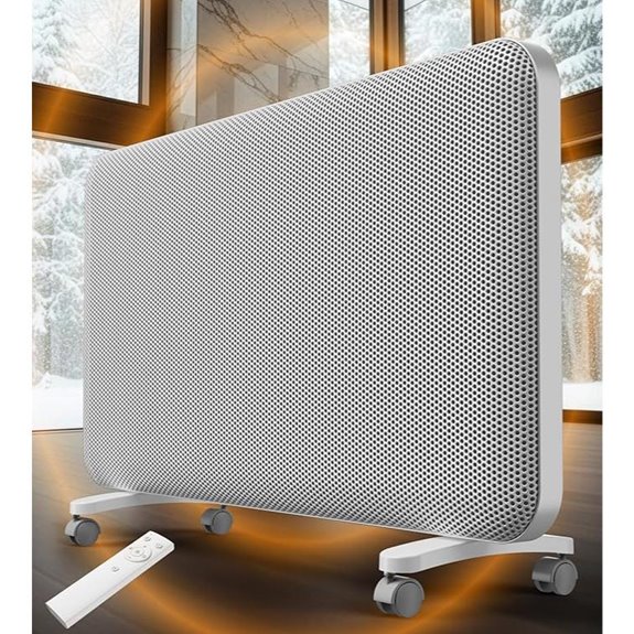 Infrared Space Heater 1500W with Thermostat & Timer