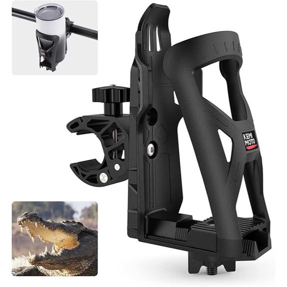 KEMIMOTO Motorcycle Cup Holder with 360° Clamp