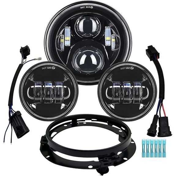 7-inch Motorcycle LED Headlight Fog Light DOT Kit