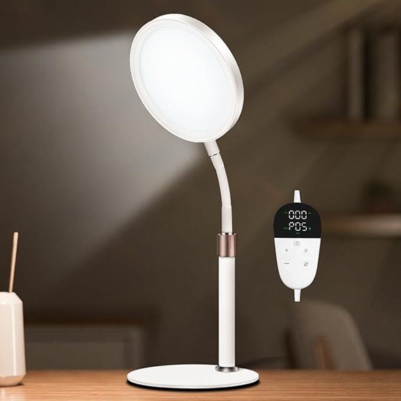 Light Therapy Lamp with Adjustable Brightness and Timer