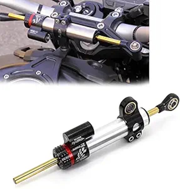Motorcycle Steering Damper with Mount Adjustable CNC Aluminum