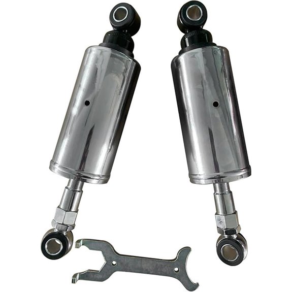 Adjustable Silver Rear Shock Absorbers for Harley Softail