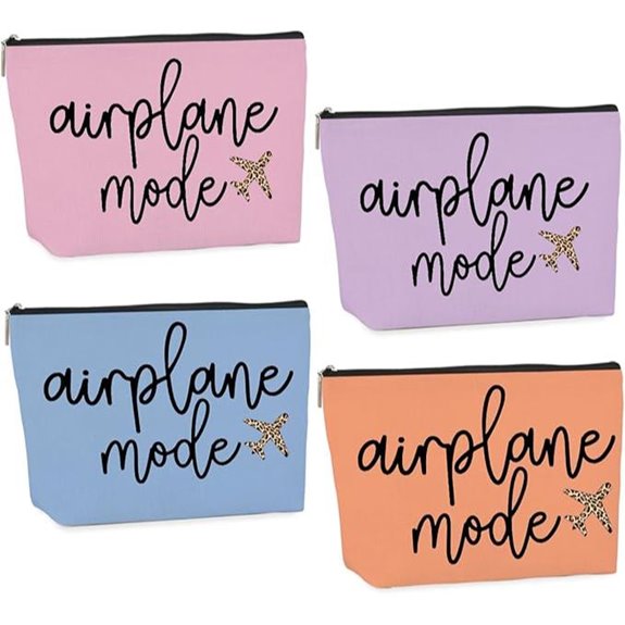 4PCS Pilot Airplane Mode Makeup Bag Set