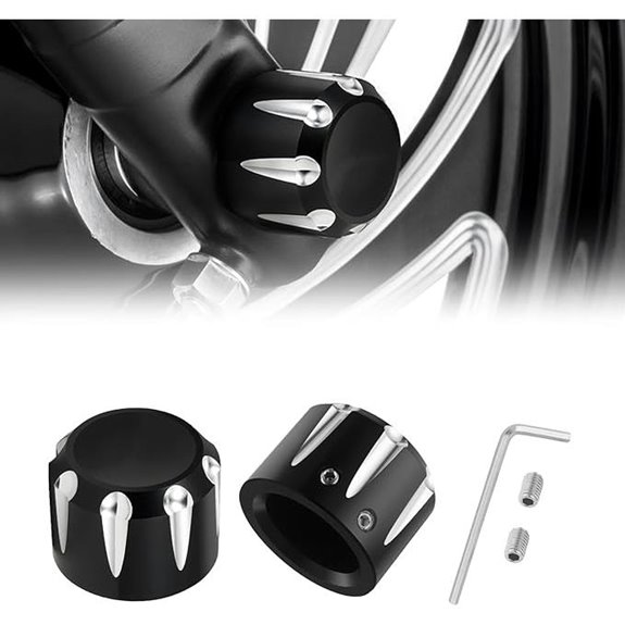 PBYMT Aluminum Front Axle Nut Cover for Harley Bikes