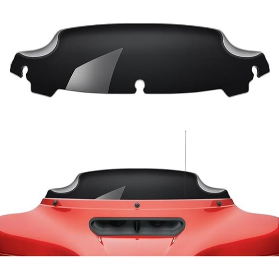 Amazicha Black 4.5 Windshield for Harley Touring