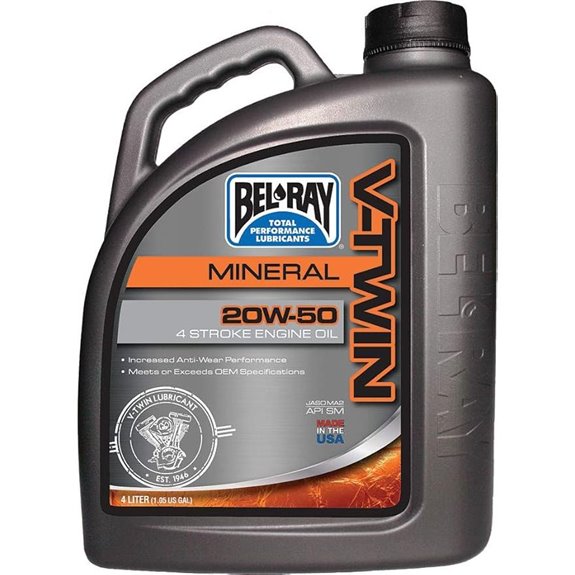 Bel-Ray V-Twin SAE 20W-50 Mineral Engine Oil | 4 Liter | SKU: 96905-BT4