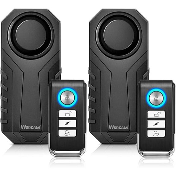 WSDCAM 2-Pack Bike Alarm with Remote and Vibration