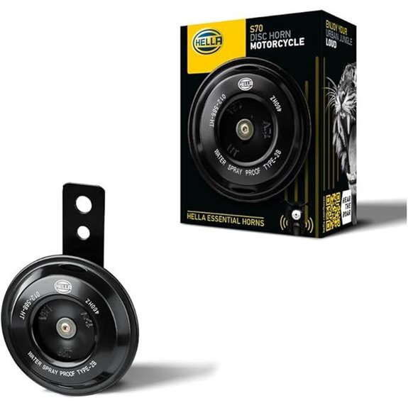 HELLA Motorcycle Black 12V Disc Horn