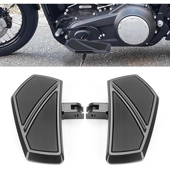 Motorcycle Floorboards for Harley Davidson (Black)
