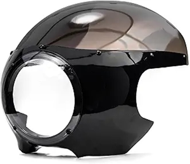 Motorcycle Headlight Fairing Screen Black & Smoke