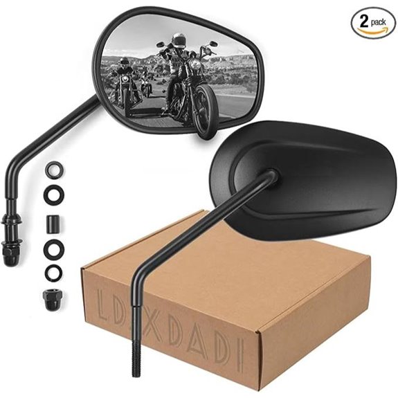 Black Sportster Motorcycle Rearview Mirrors