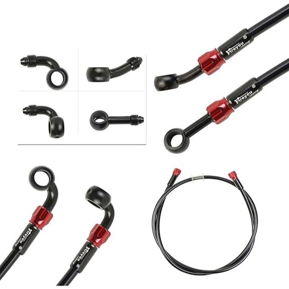Braided Motorcycle Brake Hose with Fittings (600mm)