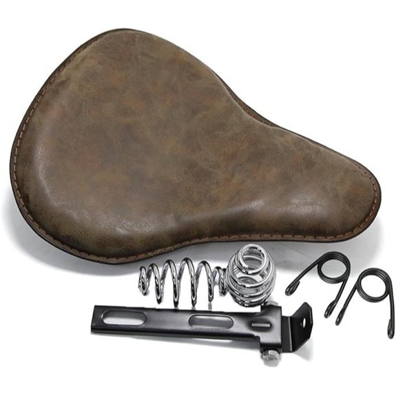 13 Brown Motorcycle Solo Seat Bracket Cushion