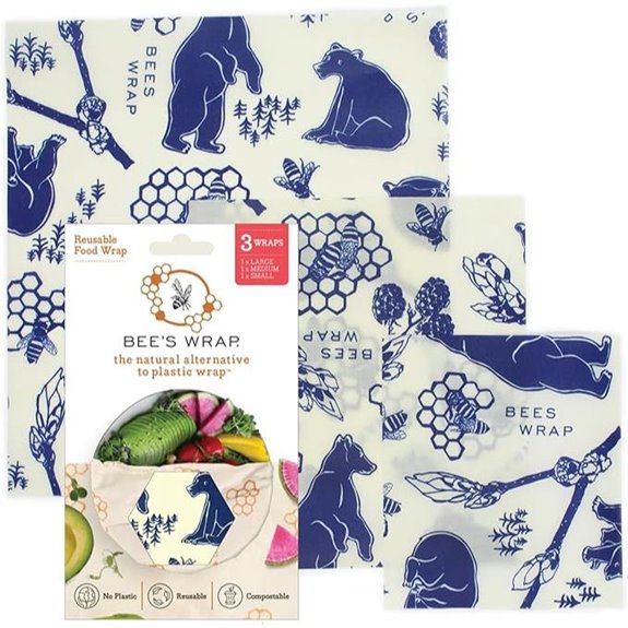 Bee's Wrap Beeswax Food Wraps 3-Pack (S M L)