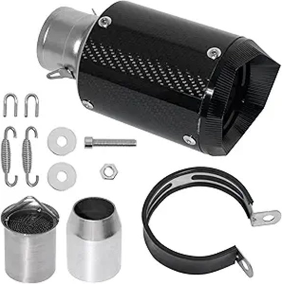 Motorcycle Exhaust Slip-On 2 Inch Carbon Fiber Black