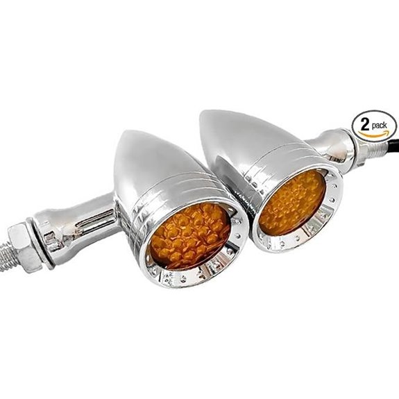 FATECIM Motorcycle LED Turn Signals (Chrome 12V)