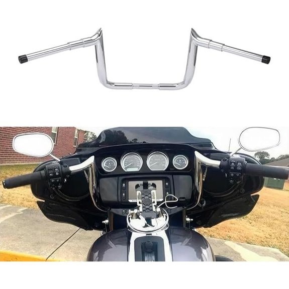 Chrome 12 Ape Hangers for Harley Touring Bikes