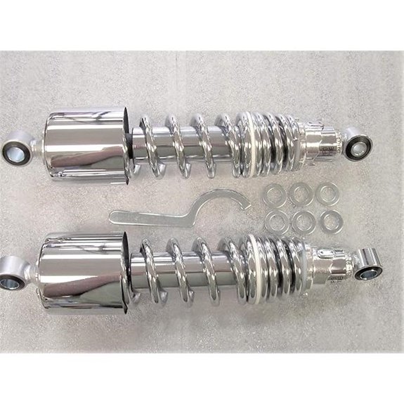 chrome dual spring shocks
