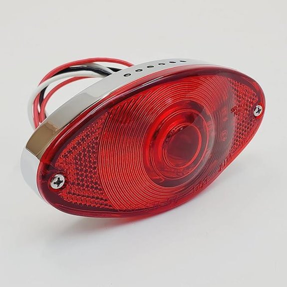 Chrome LED Motorcycle Tail Light with License Plate