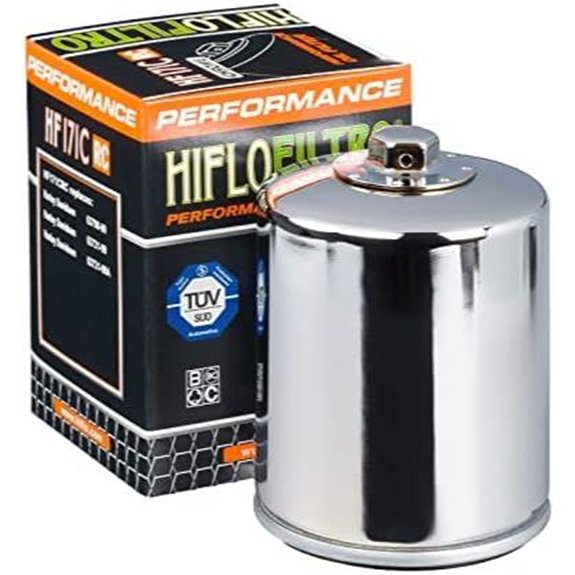 Hiflofiltro HF171CRC Chrome Oil Filter for Harley/Buell