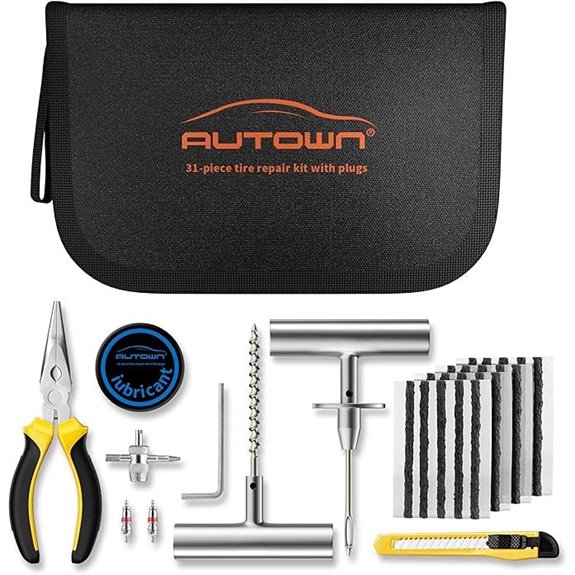 Flat Tire Repair Kit with Plugs (31 Pcs)