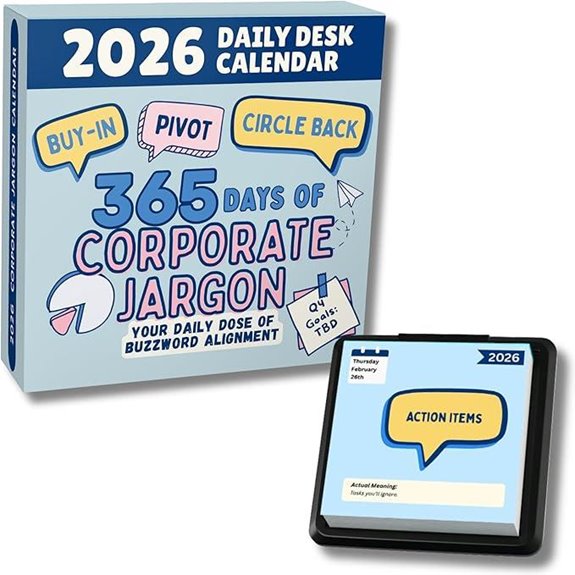 Corporate Jargon Desk Calendar 2026 - Funny Office Gifts