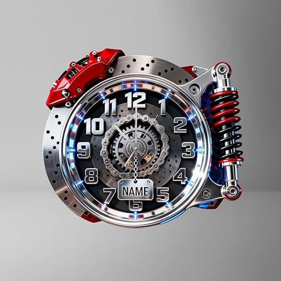 Personalized Racing Car Wall Clock Gift for Men