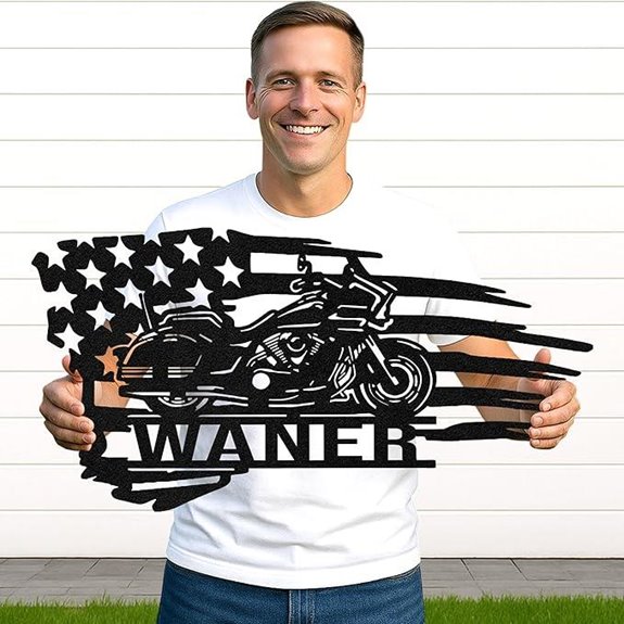 Personalized Motorcycle Metal Sign for Garage or Home