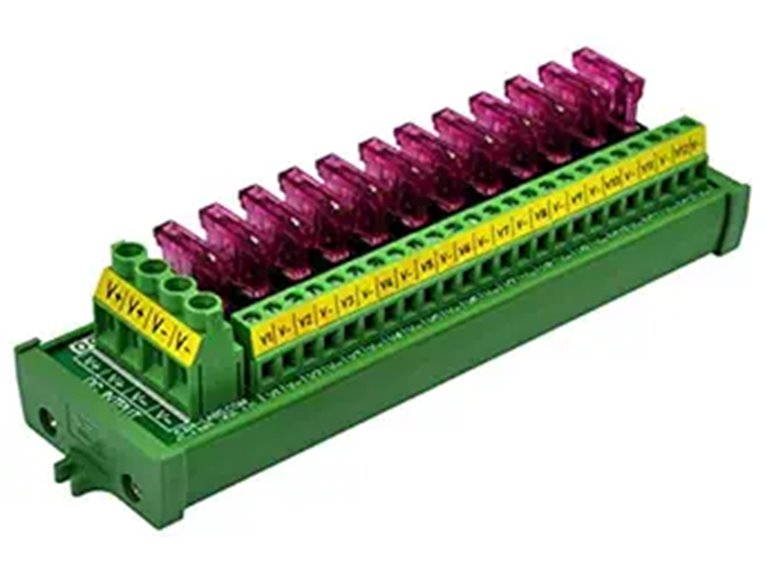 DC Power Fuse Distribution Strip Module (12 Position Screw Mount)