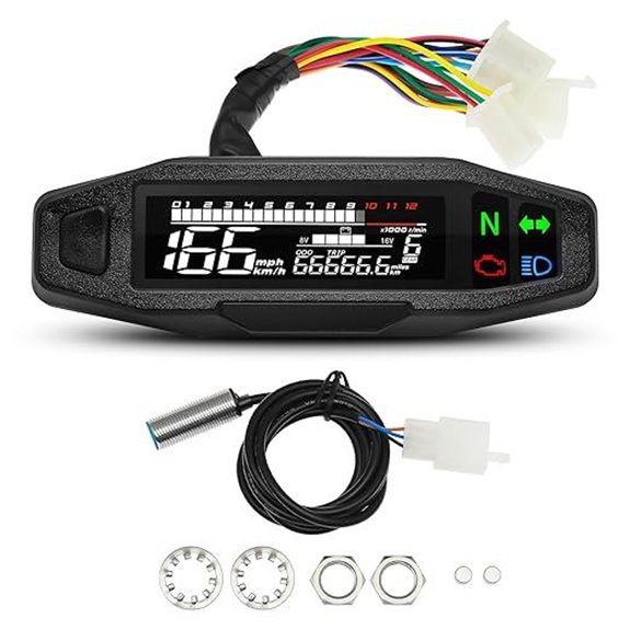 Motorcycle Speedometer with Digital Tachometer and Odometer