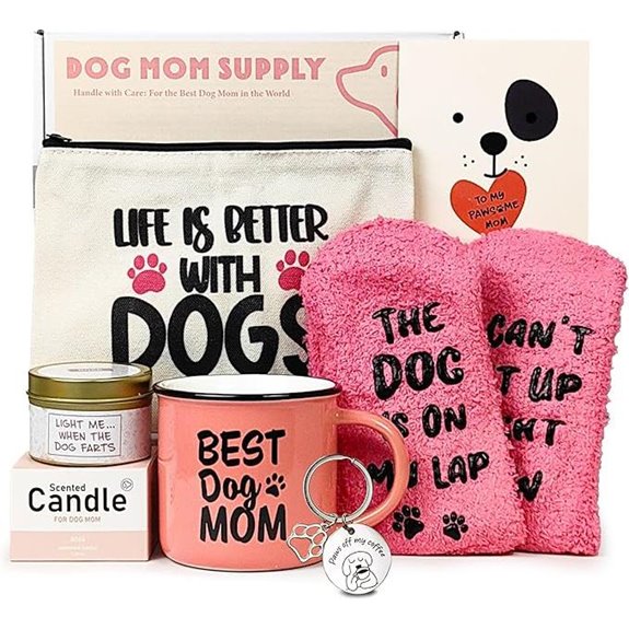 Dog Mom Gift Set with Mug for Dog Lovers