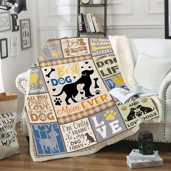 Dog Mom Throw Blanket - Gifts for Women and Mothers