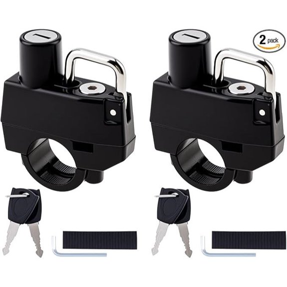 Windance 2 Pack Motorcycle Helmet Lock with Keys