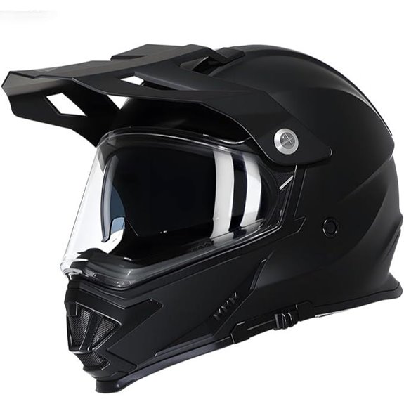 Dual Sport Motorcycle Helmet with Sunshield DOT Approved