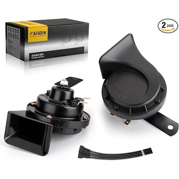 FARBIN 12V Dual-Tone Waterproof Car Horn Kit