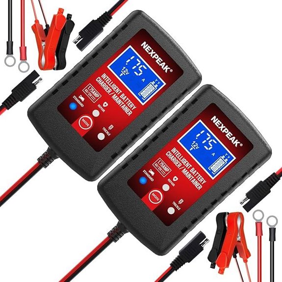 2-Pack Automatic 6V/12V Battery Charger Maintainers