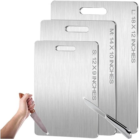 Titanium Cutting Board 12x9 Double-Sided Durable