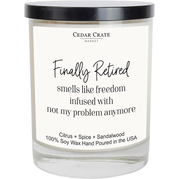 Cedar Crate Retirement Candle – Caribbean Scent Eco-Friendly
