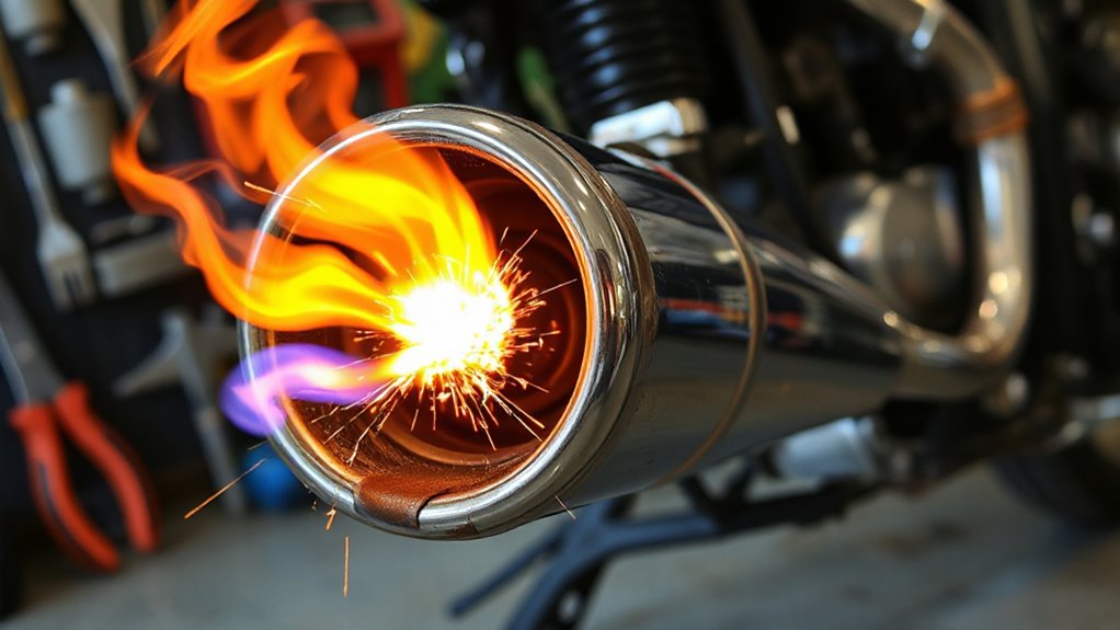 exhaust carburetion backfires pops