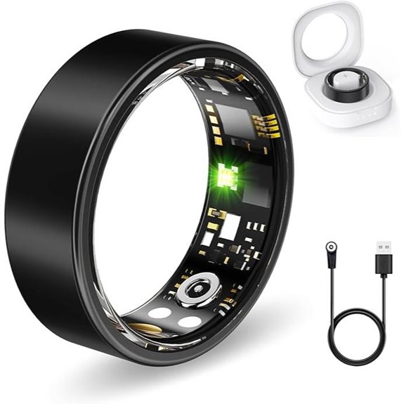 Smart Fitness Ring with Heart Rate & Sleep Tracking