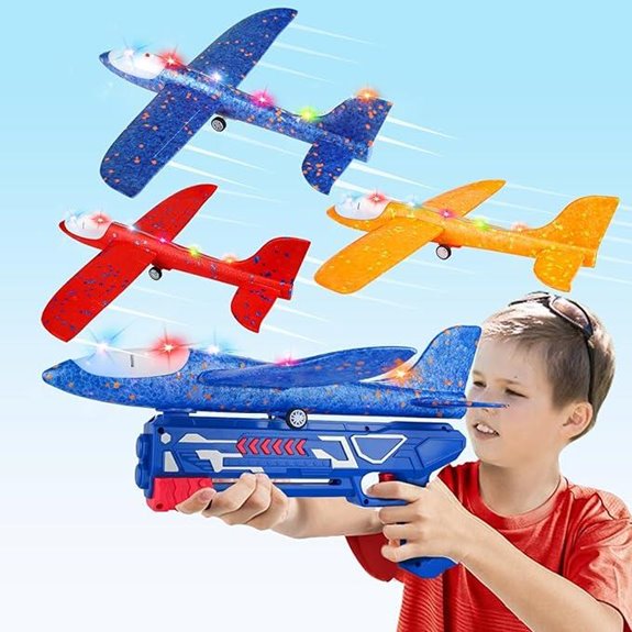 3 Pack Foam Airplane Launcher Toys for Kids
