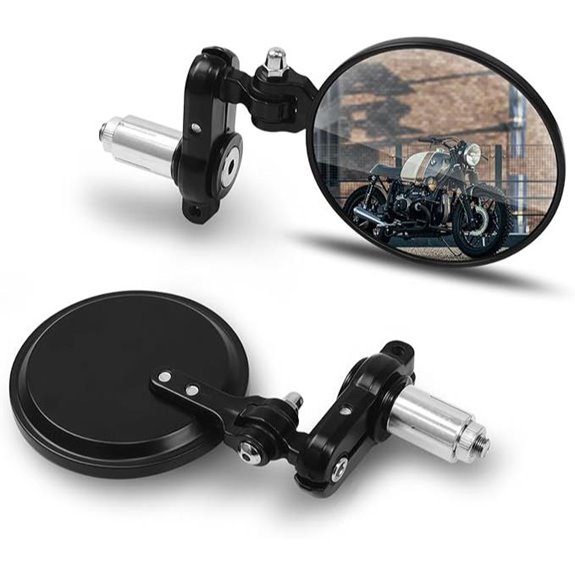 Cafe Racer Foldable Motorcycle Mirrors for 7/8’’ Handlebars