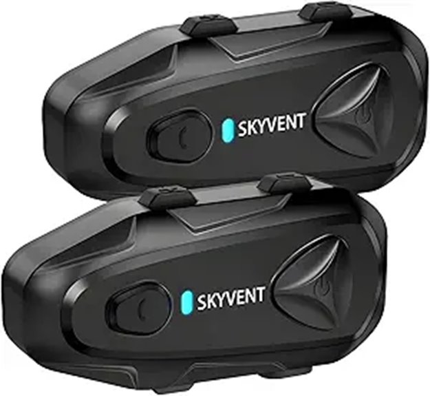 Q4 Motorcycle Bluetooth Intercom System 4 Riders Waterproof