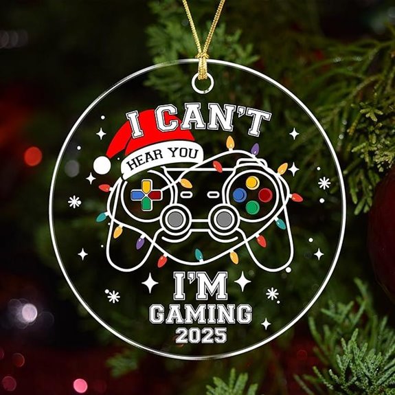 Gamer Christmas Ornament 2025 Funny Gaming Decor