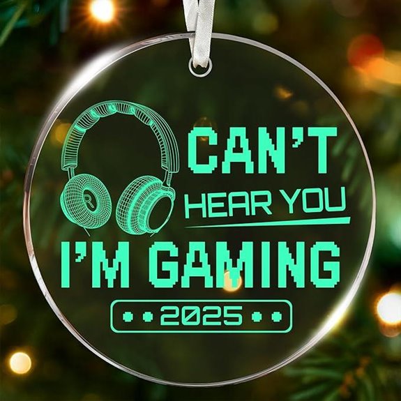 Gaming Gamer Ornaments: Can't Hear You I'm Gaming Theme
