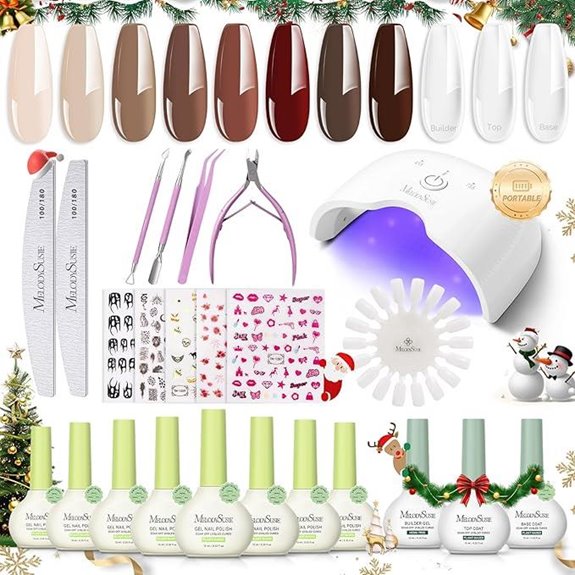 MelodySusie Gel Nail Kit with UV Lamp and Polish