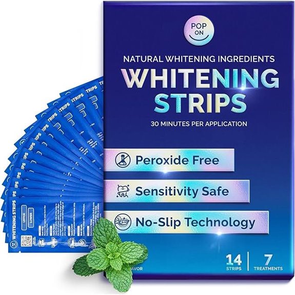 Sensitive Teeth Whitening Strips Enamel Safe Mint (14 Count)