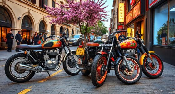 global classic motorcycle scenes
